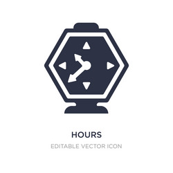 hours icon on white background simple element vector image