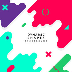 modern dynamic shapes style background vector image