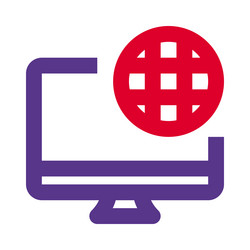 navigating the web on desktop vector image