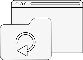 tab webpage or website with file folder icon image vector image