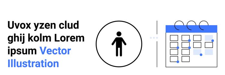 user profile icon with calendar scheduling vector image