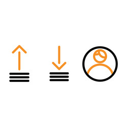 basic user interface icon set outline include vector image