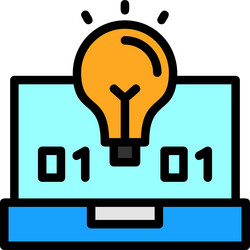 byte wiz line filled style icon design vector image