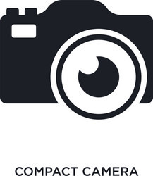 compact camera isolated icon simple element from vector image