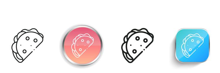 food icon thin linear regular and button style vector image