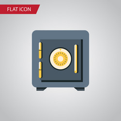 Isolated locked flat icon saving element vector