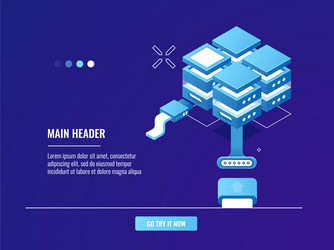 networking internet connection server room rack vector image