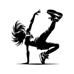 x-default dynamic dancer silhouette vector image