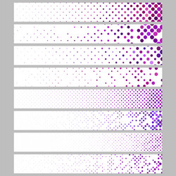 banner background set - rectangular dot pattern vector image