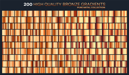 Bronze gradientpatterntemplateset colors vector