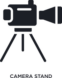 Camera stand isolated icon simple element from vector