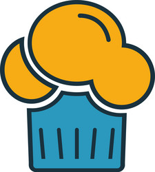 chefs hat icon set four elements in different vector image