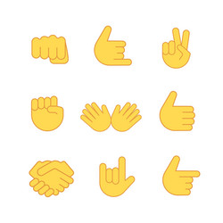 emoji hand fist emoticon thumb handshake icon vector