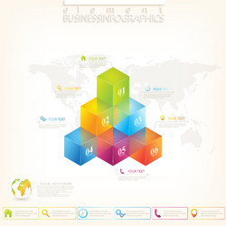 Modern 3d infographic template can be used vector