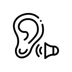 music upload icon thin linear style design vector image