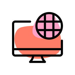 navigating the web on desktop vector image