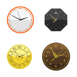 wall clock circle sign with chronometer pointer vector image