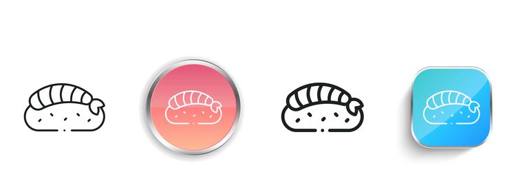 ebi icon thin linear regular and button style vector image