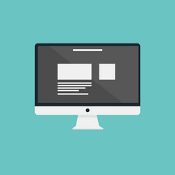 flat computer design with graph information vector image