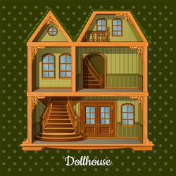 modern three-storey dolls house vector