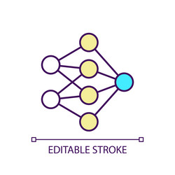 Neural Network Diagram Icon vector image