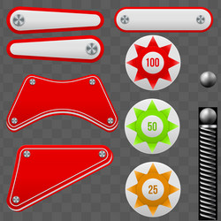 pinball elements set vector