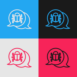 pop art line system bug concept icon isolated vector image