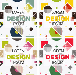 set of abstract background texture design bright vector image