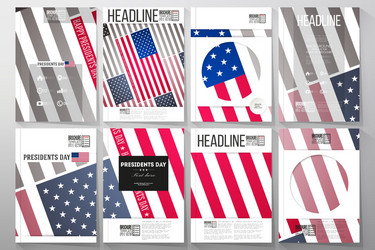 Set of business templates for brochure flyer vector