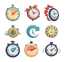 Timer time countdown stopwatch watch device vector