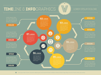 Web template for circle diagram or presentation vector