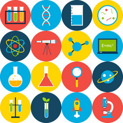 white tile science background with circles vector image