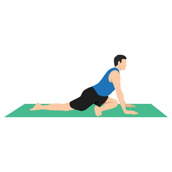 Man in Half Pigeon Pose (Ardha Kapotasana) Vector Image