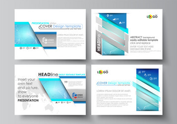 set of business templates for presentation slides vector image