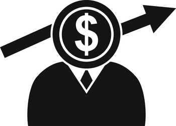 trader money icon simple style vector image