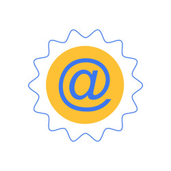 abstract zigzag at the rate flat icon design vector image