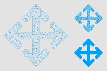 direction variants mesh 2d model vector image