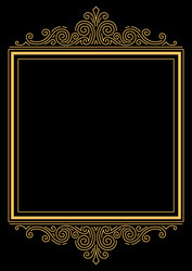 line curl frame modern decorative linear vector image