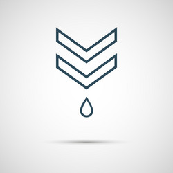 simple arrow pointer on a colored vector image