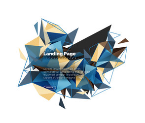 triangular design abstract background landing vector image