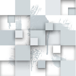 abstract texture with squares and paint splashes vector image