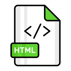 an amazing icon of html file editable design vector image