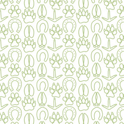 background pattern with paw prints icons vector image