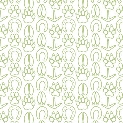 background pattern with paw prints icons vector