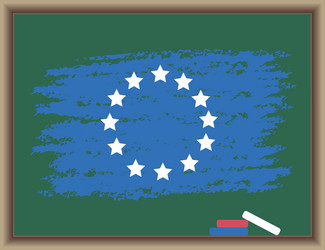 Chalk flag of europe vector