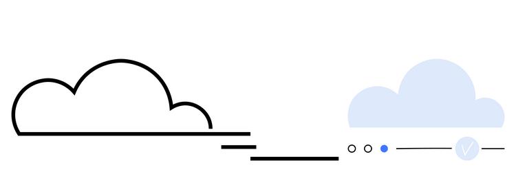 cloud syncing progress with loading bar vector image