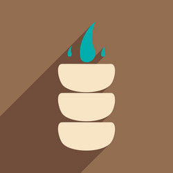 flat with shadow icon and mobile application coals vector image