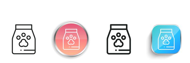 food icon thin linear regular and button style vector image