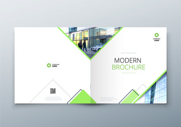 Square brochure design for architecture travel vector