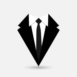 Suit icon isolated on white background vector